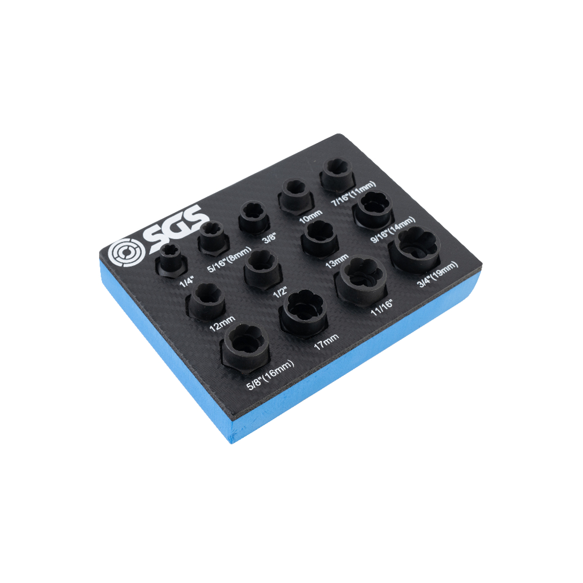 SGS 13pc Bolt Extractor Socket Set | Metric & Imperial | Foam Insert